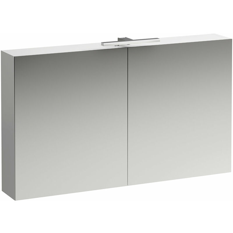 

Armario con espejo base de 1200 mm, 2 puertas, elemento de luz LED, color: Nieve (blanco mate) - H4029021102601 - Laufen