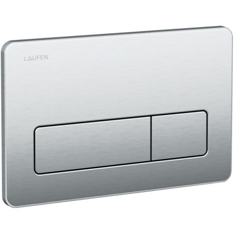 LAUFEN AW2 Inox plaque de fixation, Dual-Flush, 259x11x169mm,