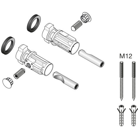 LAUFEN Bodenbefestigung, M12, für freistehenden Kartell