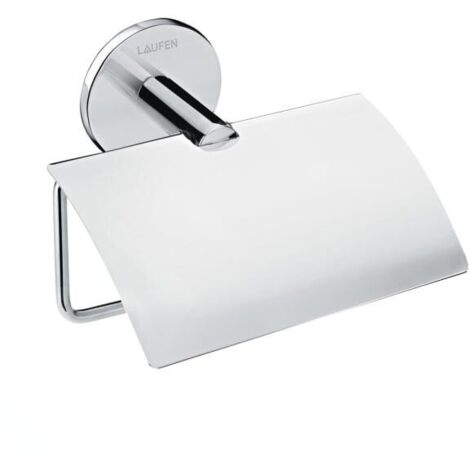 Laufen Cana - Porte-papier de toilette avec couvercle, chrome H3841320040011