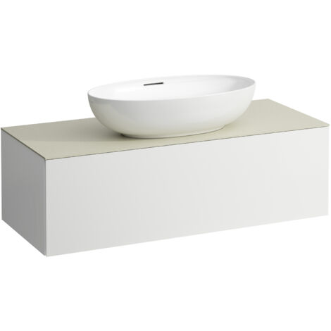 LAUFEN Il Bagno Alessi cajonera, encimera de piedra Calce Avorio,