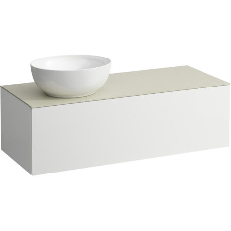 LAUFEN Il Bagno Alessi cajonera, encimera de piedra Calce Avorio,