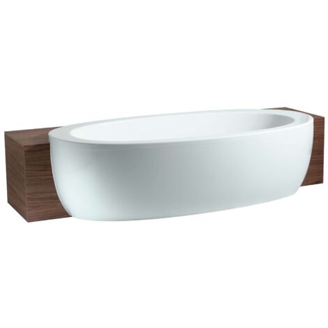 Laufen Il Bagno Alessi One - Bañera semiencastrada 203x102 cm, con sistema de masaje, luz LED y sensor, blanco H2449700006751