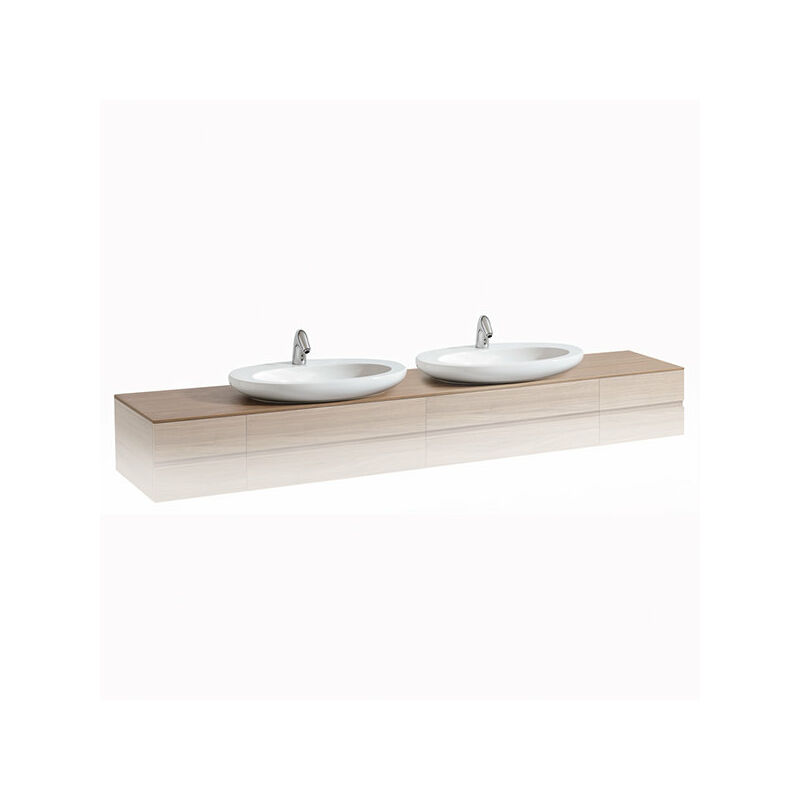 

Laufen ILBAGNOALESSI Un panel superior de muebles, 2 huecos centrales, 332x2400x500, color: Noce Canaletto - H4246240976301