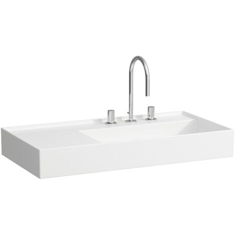 LAUFEN Kartell Aufsatzwaschtisch, Ablage links, 3 Hahnlöcher,