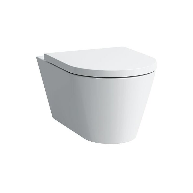 Laufen - Pack combiné Kartell wc suspendu à fond creux, blanc, sans bride, abattant wc Softclose
