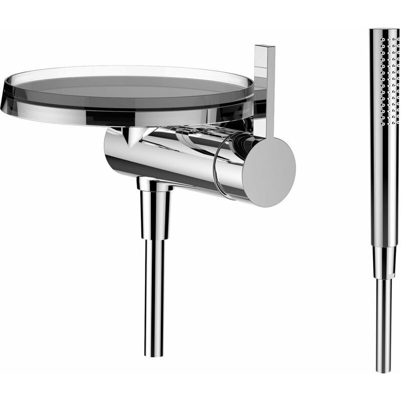 

Kartell Disco mezclador de ducha monomando empotrado para Simibox de 1 punto, de pared, cromado - H3313390041411 - Laufen