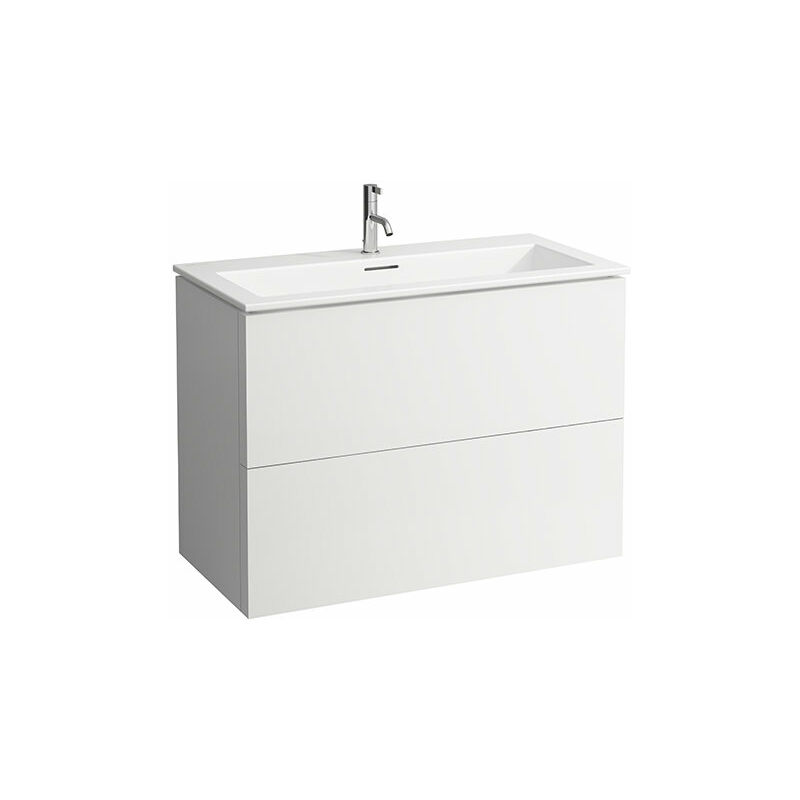 

Laufen Kartell Kombipack, combinación de lavabo y base de lavabo con 2 cajones, 1000x500, 1 agujero para grifo, color: gris pizarra - H8603376421041