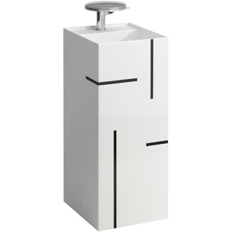 LAUFEN Kartell Lave-mains, posé, 2 trous pour robinet, sans
