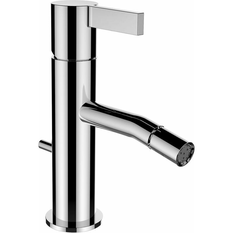 

Kartell Mezclador monomando para bidé, con caño fijo, con válvula de desagüe, caño de 110 mm, color: cromado - H3413310041011 - Laufen