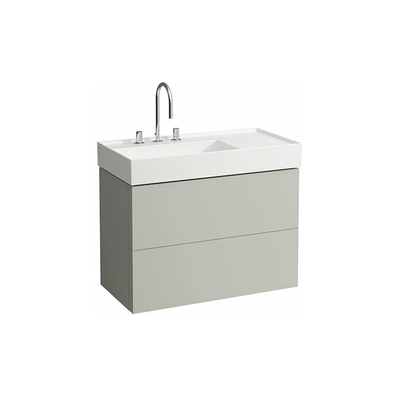 

Laufen - Mueble de Kartell, apto para lavabo 810338, 2 cajones, 880x600x450, color: gris guijarro - H4076180336411