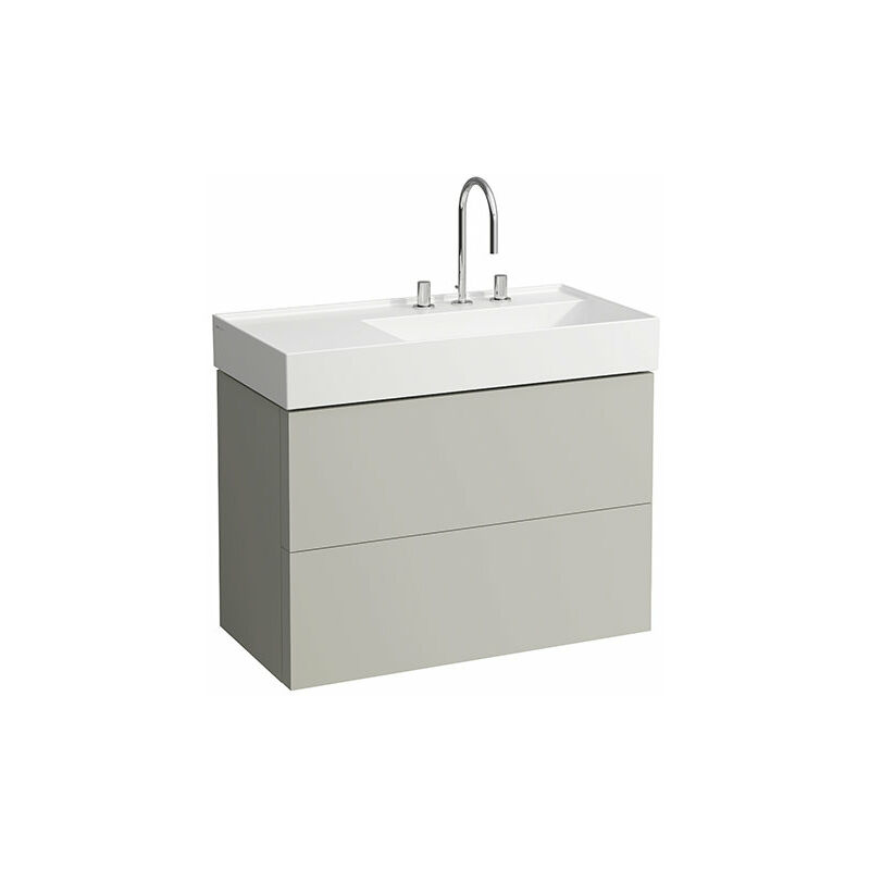 

Laufen - Mueble de Kartell, apto para lavabo 810339, 2 cajones, 880x600x450, color: gris guijarro - H4076080336411