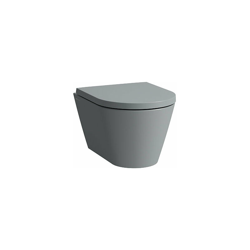 

Kartell WC COMPACTO de pared, lavable, sin borde, 490x370X285 mm, color: Grafito mate - H8203337580001 - Laufen