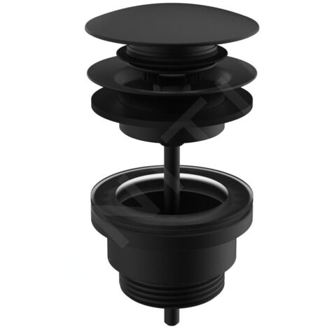 Laufen Kit de vidange - Bonde de lavabo, Click-Clack, noir mat H3709890811041