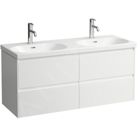 Laufen Lani - Meuble-vasque, 118x45x52 cm, 4 tiroirs, blanc mat H4035741122601