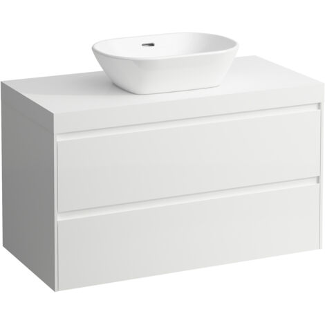 LAUFEN LANI Plan de lavabo blanc mat incl. meuble sous-lavabo, 1