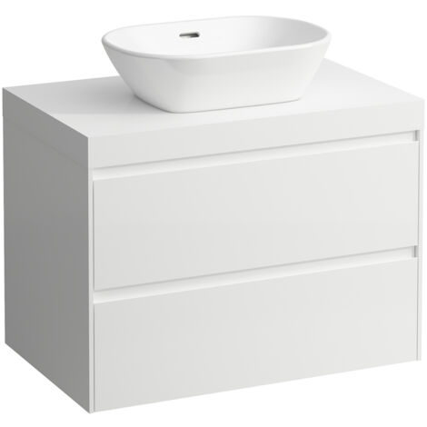 LAUFEN LANI Waschtischplatte weiß matt inklusive Unterschrank, 1