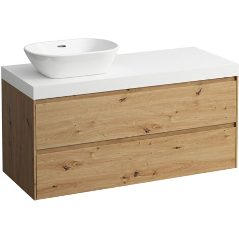 LAUFEN LANI Waschtischplatte weiß matt inklusive Unterschrank, 1