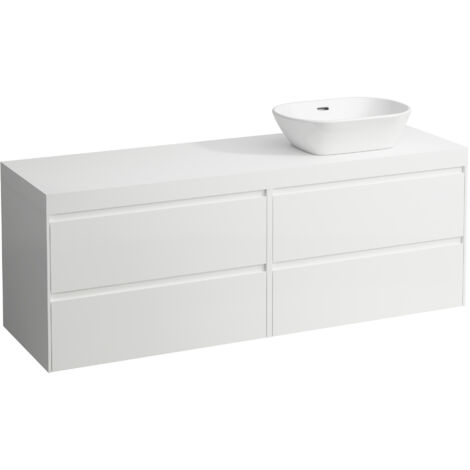 LAUFEN LANI Waschtischplatte weiß matt inklusive Unterschrank, 1