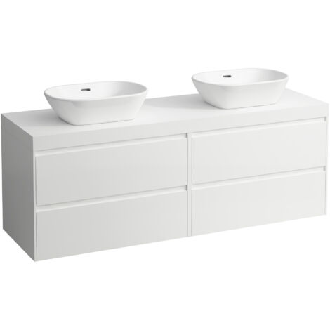 LAUFEN LANI Waschtischplatte weiß matt inklusive Unterschrank, 1