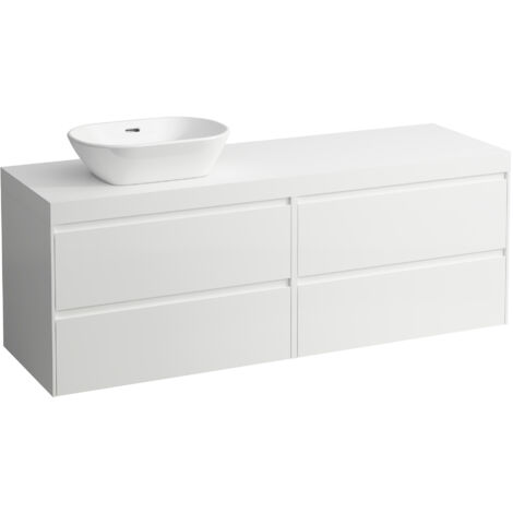 LAUFEN LANI Waschtischplatte weiß matt inklusive Unterschrank, 1