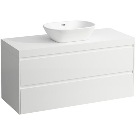 LAUFEN LANI Waschtischplatte weiß matt inklusive Unterschrank, 1