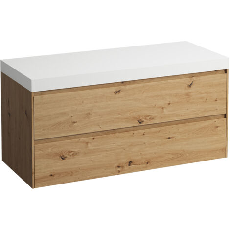 LAUFEN LANI Waschtischplatte weiß matt inklusive Unterschrank,
