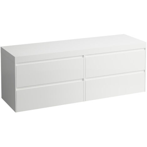 LAUFEN LANI Waschtischplatte weiß matt inklusive Unterschrank,