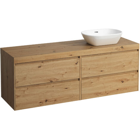 LAUFEN LANI Waschtischplatte wildeiche inklusive Unterschrank, 1
