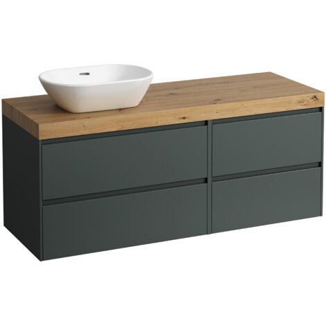 LAUFEN LANI Waschtischplatte wildeiche inklusive Unterschrank, 1