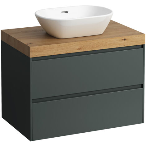 LAUFEN LANI Waschtischplatte wildeiche inklusive Unterschrank, 1