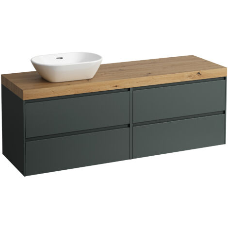 LAUFEN LANI Waschtischplatte wildeiche inklusive Unterschrank, 1