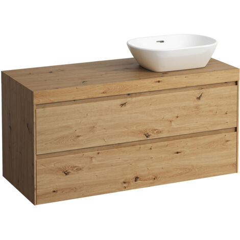 LAUFEN LANI Waschtischplatte wildeiche inklusive Unterschrank, 1