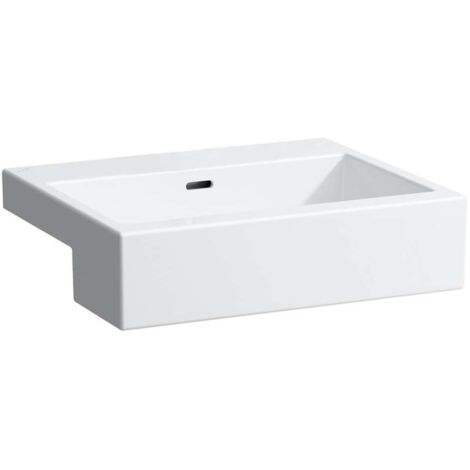 LAUFEN Living City Halbeinbau-Waschtisch, mit Überlauf, ohne