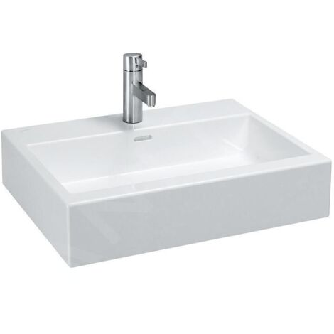 LAUFEN Living City lavabo à poser, sans trou pour robinet, avec