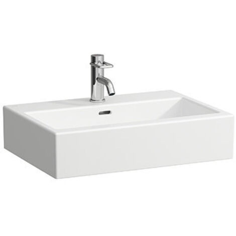 LAUFEN Living City vasque, 1 trou pour robinet, 600x425, blanc,