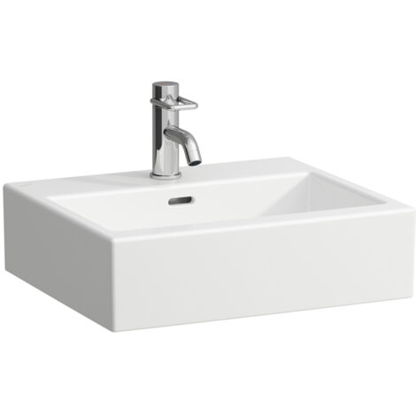 LAUFEN Living City Waschtisch-Schale, 1 Hahnloch, 500x425, weiß,