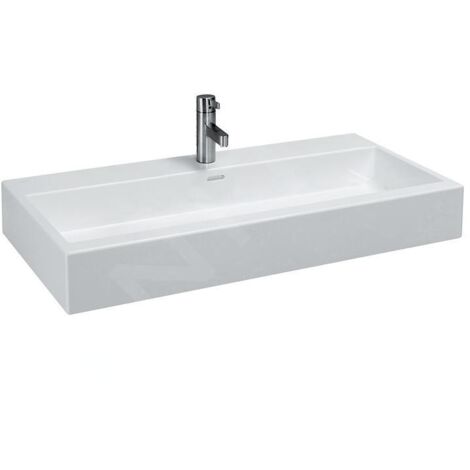 Laufen Living - Lavabo à poser 1000x460 mm, sans trou pour robinetterie, blanc H8184380001091