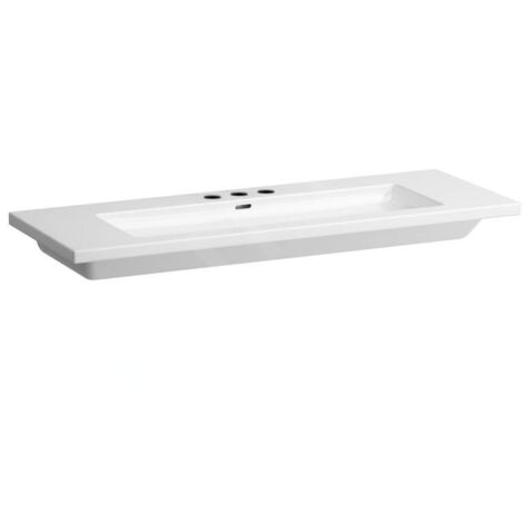 Laufen Living - Lavabo à poser, 1300x480 mm, avec 3 trous pour robinetterie, blanc H8164360001081