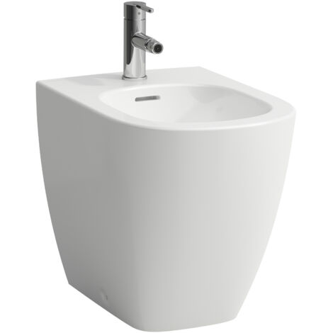 Laufen Lua - Bidet a terra, con foro per miscelatore, LCC, bianco H8320814003021
