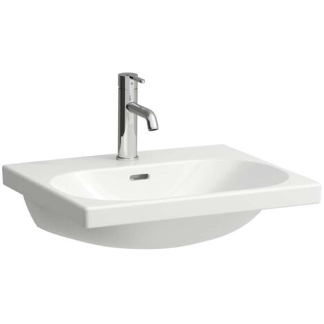 LAUFEN LUA lavabo, 1 agujero para grifo, con rebosadero,