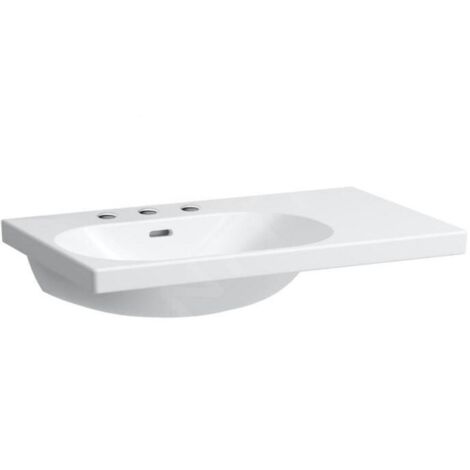 Laufen Lua - Lavabo de meuble 75x46 cm, avec trop-plein, 3 trous pour robinetterie, blanc H8170860001081