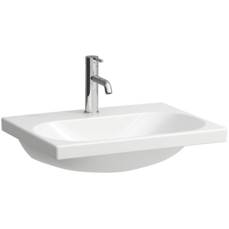 LAUFEN LUA lavabo sobre encimera, 1 agujero para grifo, sin