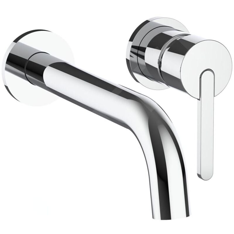 Laufen Lua - Mitigeur de lavabo encastré, installation 2 trous, Eco+, corps d’encastrement, chrome H3115F60041201