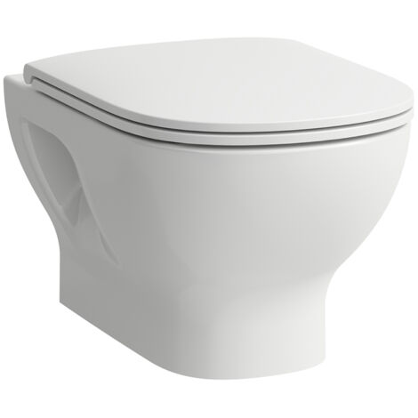 LAUFEN LUA WC set, Basic WC suspendido incl. asiento WC con tapa,