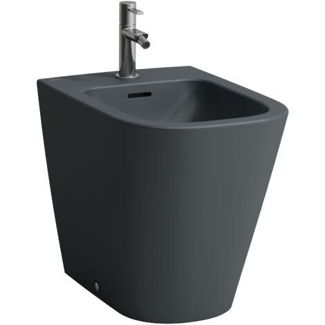 Laufen Meda - Bidet à poser, trou pour robinet, graphite mat H8321117583021