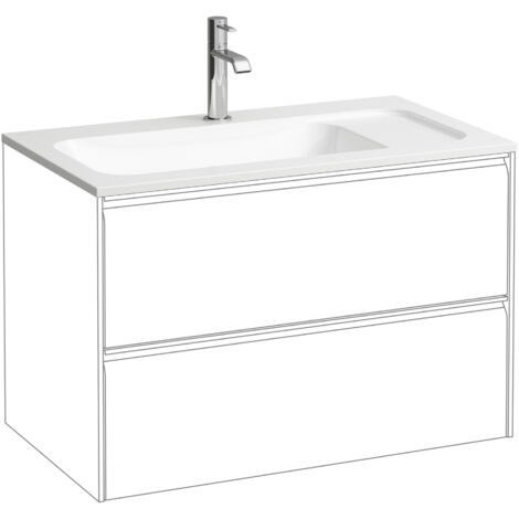 LAUFEN Meda Lave-mains pour meuble slim, 775x445mm, pour H421682,
