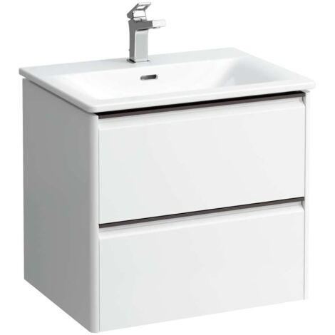 Laufen Palace - Armario con lavabo, 53x58x44 cm, 2 cajones, blanco mate H8617022601041