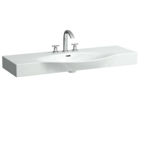 Laufen Palace - Lavabo à poser 1200x510 mm, 3 trous pour robinetterie, blanc H8117040001081