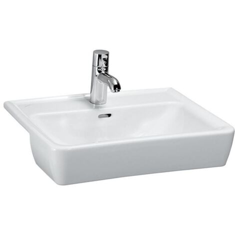 LAUFEN PRO A Halbeinbauwaschtisch, 1 Hahnloch, mit Überlauf,